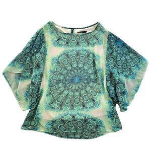 Sara Michelle Bat Wing Mandela Blouse Women's Size Large